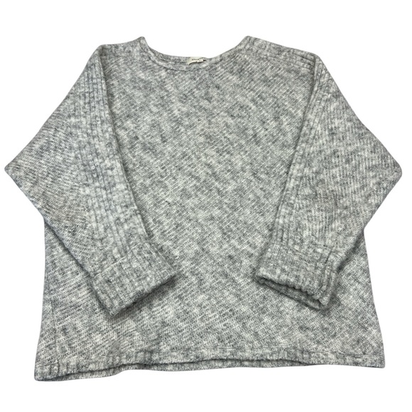 Max Studio Heather Gray Women's Crew Neck Sweater - Picture 4 of 11
